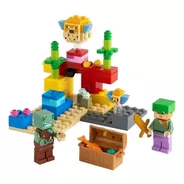 Bloques Para Armar Lego Minecraft The Coral Reef 92 Piezas  En  Caja