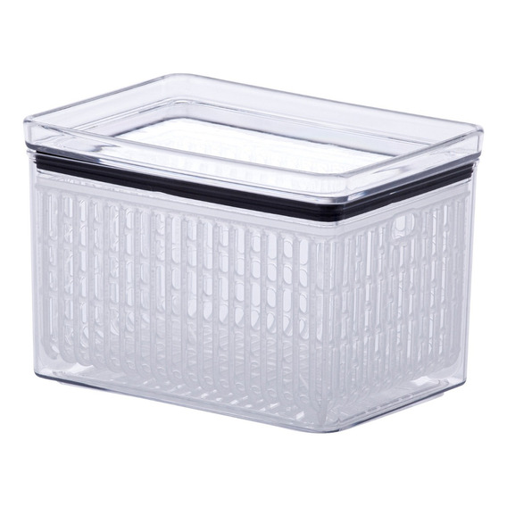 Caja Pote Hermético Fresh Transparente Rectangular 1,8lts