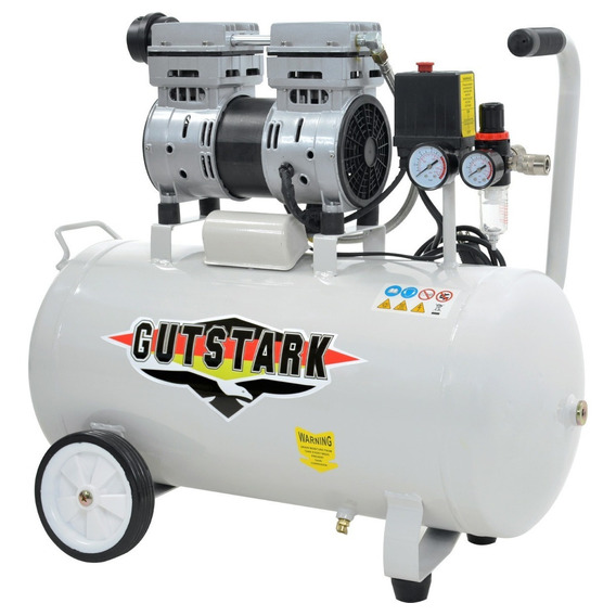 Compresor de aire eléctrico portátil Gutstark Mkz-comprdentbla monofásico 50L 1hp 127V 60Hz blanco