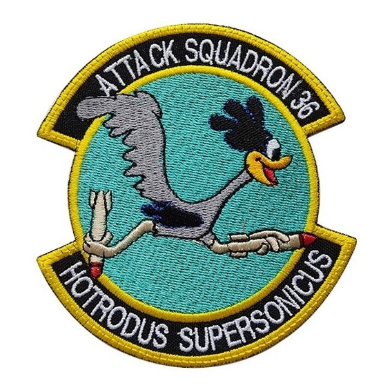 Parche Bordado Attack Squadron 36, Roadrunners /correcaminos
