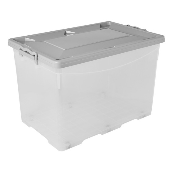 Caja Organizadora Plástica Grande Apilable C/ruedas 75l 