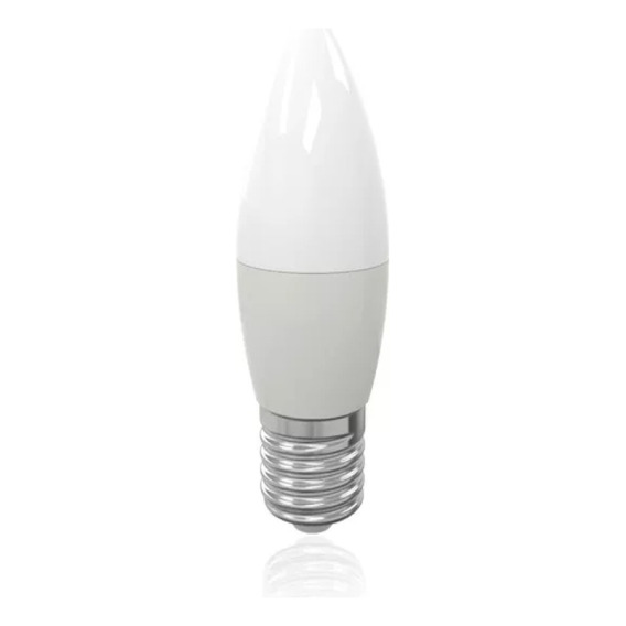 Pack 10 Ampolletas Led Vela 7w E27 Empavonada Color De La Luz Blanco Cálido