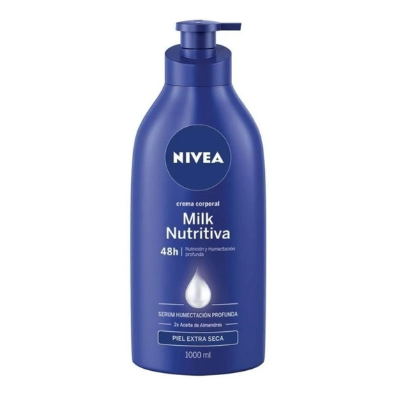 Crema Corporal Nivea Milk Nutritiva Piel Extra Seca 1 Litro