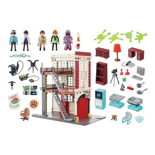 Juego Playmobil Ghostbusters Cuartel Parque De Bomberos 228 Piezas 3+