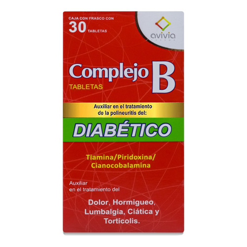 Complejo B Para Diabetico Avivia Auxiliar En Polineuritis Sabor Sin Sabor