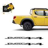 Par Adesivos Savana 4x4 L200 Triton Resinado Emblema