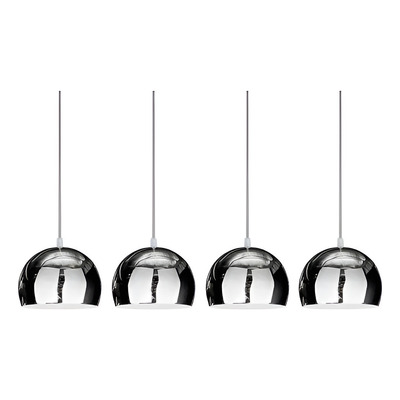 Colgante Miro 4 Luces Iluminacion Lampara E27 Cromado