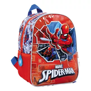 Mochila Jardin Spiderman Marvel 12 Pulgadas Playking Color Rojo