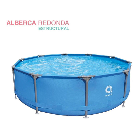 Alberca Piscina Redonda Estructura De Acero 305cm X 76cm