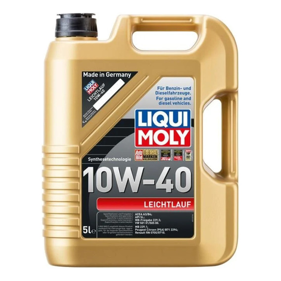 Aceite Motor Sintético 10w40 Leichtlauf 5lt Liqui Moly Lm-95