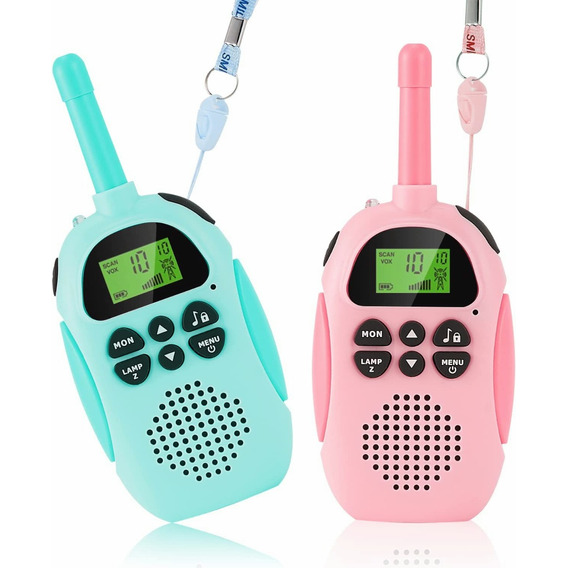 2 Radios Walkie Talkie Para Niños, Recargable+pantalla Lcd