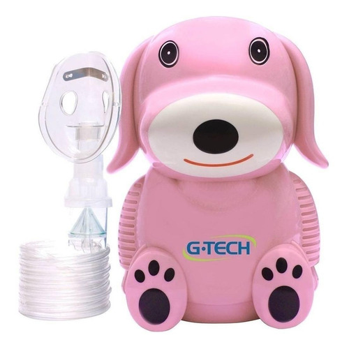 Nebulizador a pistón G-Tech Nebdog rosa 127V/230V