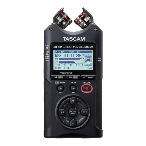 Grabador de voz digital Tascam DR-40X color negro