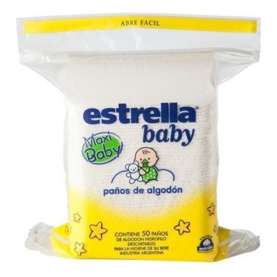 Paños De Algodon Maxi Estrella Baby X50 Unidades