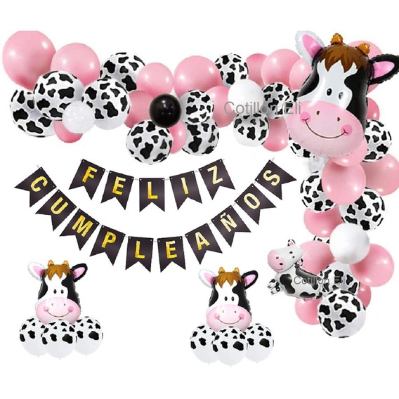 Set Globos Forma De Vaca  Arco Globos Manchas De Vaca Cumple