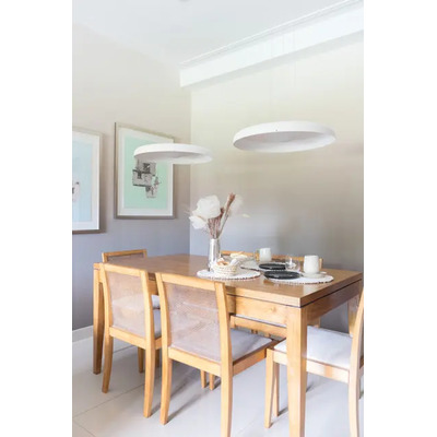 Lampara Colgante Gota Blanco 58cm Diseño Minimalista Mmo Blanco