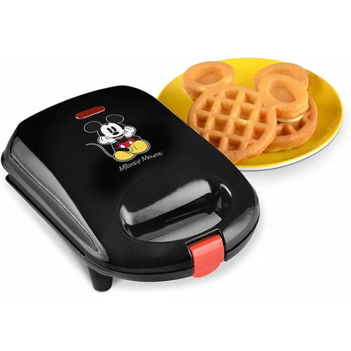 Disney Dcm-9 Mickey Mini Waffle Maker, Negro
