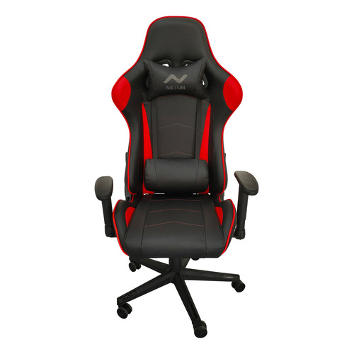 Silla Gamer Pc Ergonomica Sg02 Rojo Nictom Reclinable Material del tapizado Cuero sintético