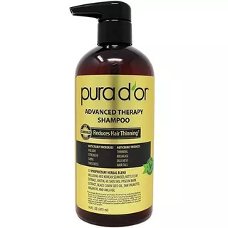 Pura D'or Shampoo Anti Caída Aceite Argán Gold Label Made In Usa Best Seller