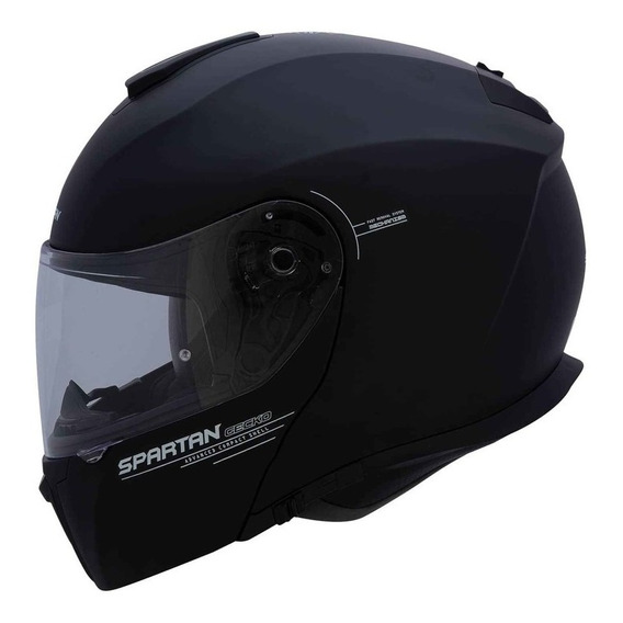 Casco Spartan Gecksv A1 Negro Mate Visor Transparente