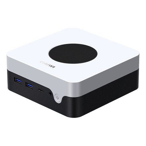 Mini PC Chuwi Mini Pc LarkBox X con Windows 11, Intel N100, placa gráfica Intel UHD Graphics for 12th Gen Intel Processors, memoria RAM de 12GB - 12V color blanco