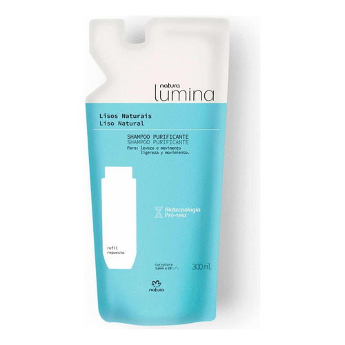 Repuesto Shampoo Purificante Liso Natural Lumina Natura