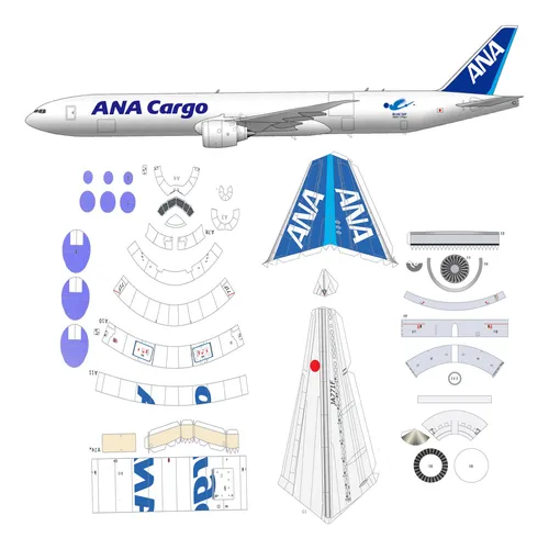 ANA Cargo Boeing 777F 聴け 1:200 ANA Cargo Boeing 777F 聴け 1:200