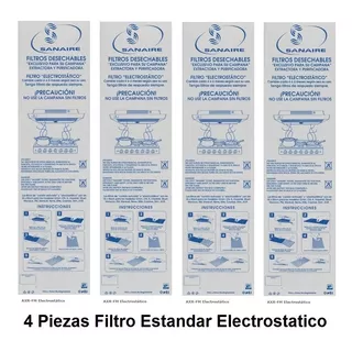 Paquete Filtro Campana Sanaire Electrostatico 80x18 Pfiestbl