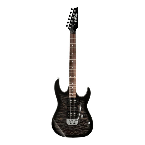 Guitarra eléctrica Ibanez RG GIO GRX70QA de álamo transparent black sunburst con diapasón de amaranto