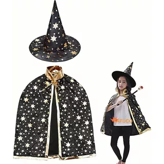 Disfraz Infantil Para Halloween, Cosplay Capa Con Sombrero