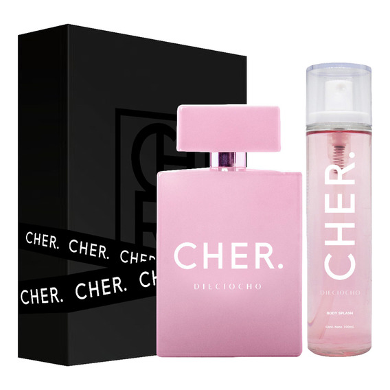 Set Perfume Mujer Cher Dieciocho 100 Ml Edp + Body Splash