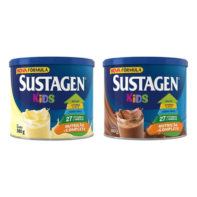 Kit Sustagen Kids Complemento Alimentar Chocolate + Baunilha