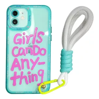 Funda Fluorescente Girls Can Do Anything Con Correa 