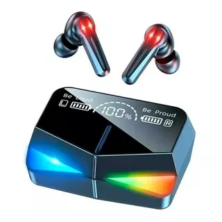 Audífonos Bluetooth, Inalámbricos M28 Tws Gamer, Power Bank Color Negro