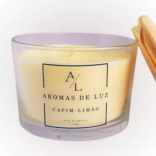 Vela Aromática Perfumada Premium No Vidro Decorativa