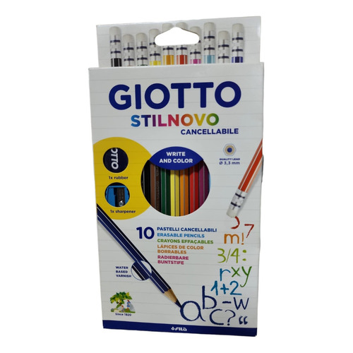 Lapices Giotto Stilnovo Borrable 10 Colores