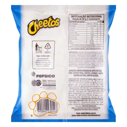 Salgadinho Cheetos Requeijao 20G