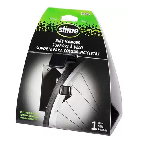 Soporte Slime De Acero Para Bicicleta Techo Pared Color Negro