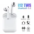 Auriculares Bluetooth I12 Touch Tws 5.0 versión inalámbrica color blanco luz LED