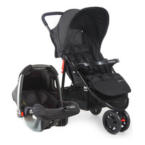 Conjunto Travel System Toffy Ts Duo Com Carrinho De Bebê E Bebê Conforto Preto Cosco Kids