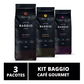 3 Pacotes Café Em Pó - Degustação Baggio Café Gourmet