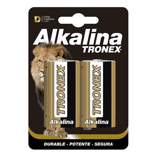 Pilas Alkalina Tronex D Grande 1.5 V Pack De 2 Unidades