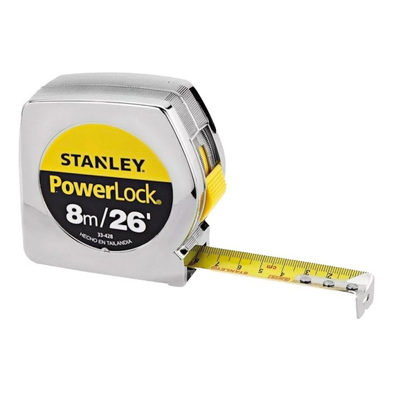 Flexómetro Stanley 33-428mx Powerlock 8 Mts