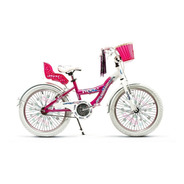Bicicleta Infantil Raleigh Jazzi R20 Frenos V-brakes Color Rosa/blanco Con Pie De Apoyo  