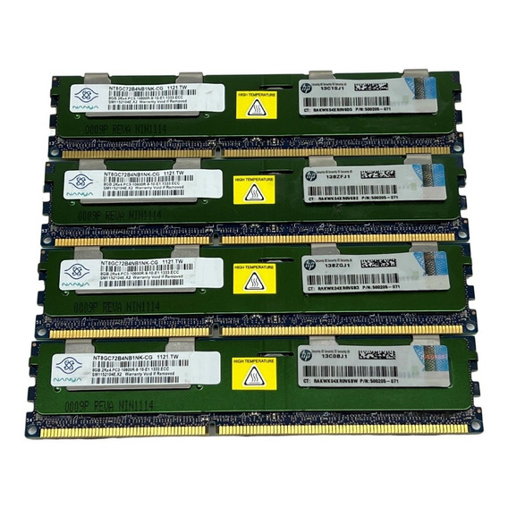 Memoria Ram 32gb Pc3-10600r Ecc/reg Servidor Lote 4/8gb 2rx4