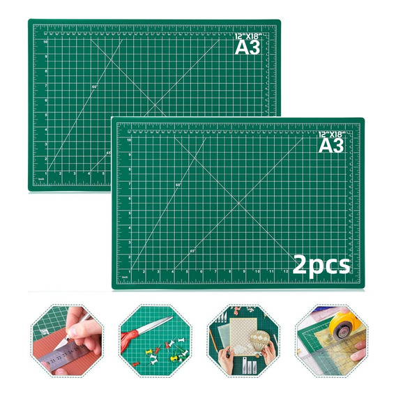 2 Piezas Alfombrilla De Corte Doble Cara/tapete Para Corte