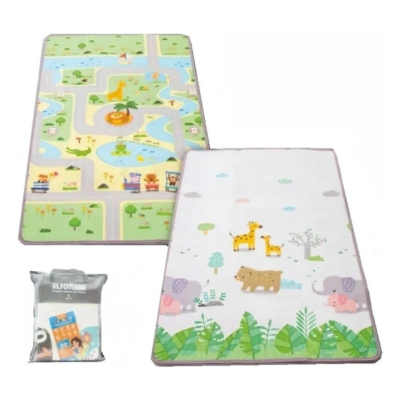 Alfombra Antigolpes Bebe Reversible Rainbow 120x180x0.5cm Ra