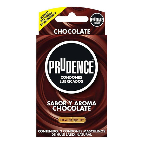 Condones De Látex Prudence Sabor Y Aroma Chocolate 3 Condones