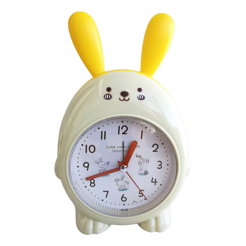 Reloj Despertador Infantil Diseño Conejo Color Crema