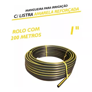 Mangueira 1 X 3mm Polietileno Rolo - 200 Metros Cor Preto